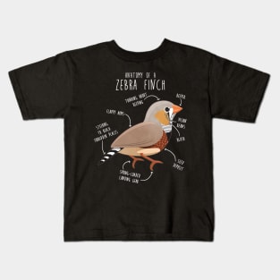 Zebra Finch Anatomy Kids T-Shirt